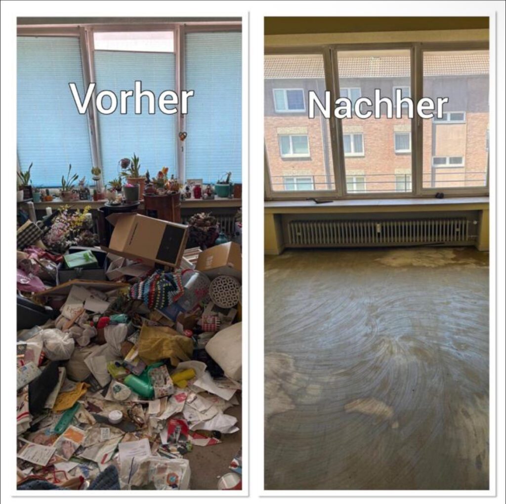 Vorher-Nachher / Messie Entrümpelung